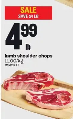 Loblaws Lamb shoulder chops offer