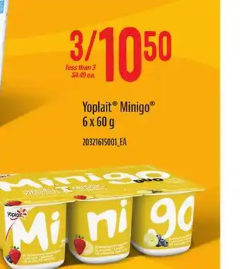 Loblaws Yoplait minigo , 6 x 60 g offer