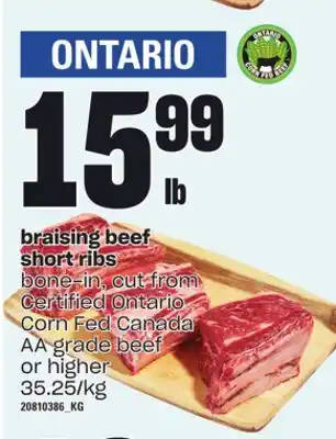 Loblaws Braising beef short ribs offer