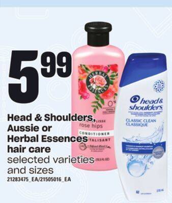 Loblaws Head & shoulders, aussie or herbal essences hair care offer
