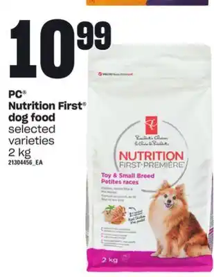 Loblaws Nutrition first dog food, 2 kg offer