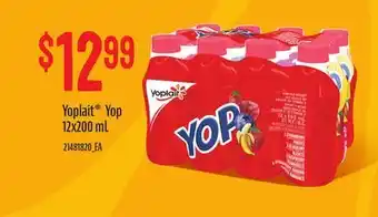 Loblaws Yoplait yop, 12x200 ml offer