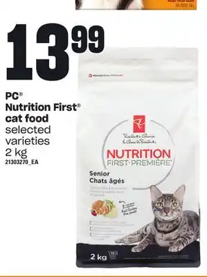 Loblaws Pc nutrition first cat food, 2 kg offer