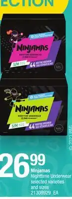 Loblaws Ninjamas nighttime underwear offer
