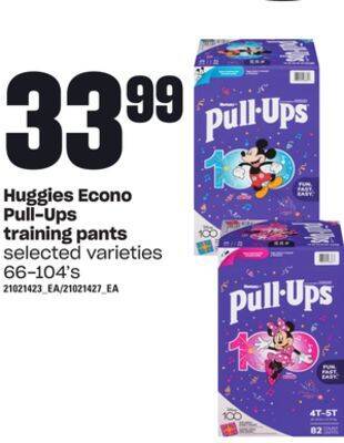 Loblaws Huggies econo pull-ups training pants, 66-104's offer