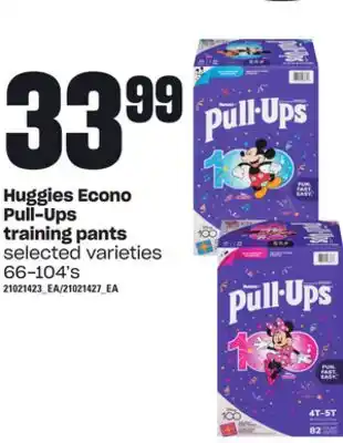 Loblaws Huggies econo pull-ups training pants, 66-104's offer