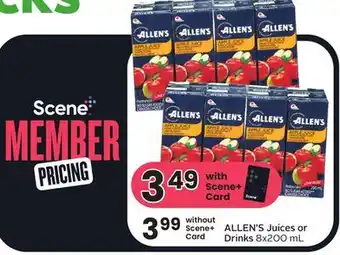 Sobeys Juices or drinks offer