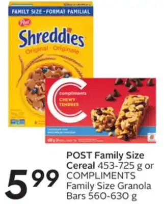 Sobeys Family size cereal offer