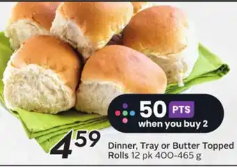 Sobeys Dinner, tray or butter topped rolls offer