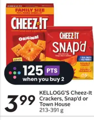 Sobeys Cheez-it crackers, snap'd or town house offer