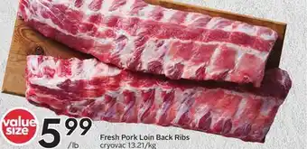 Sobeys Fresh pork loin back ribs offer