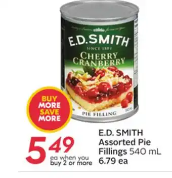 Sobeys Assorted pie fillings offer