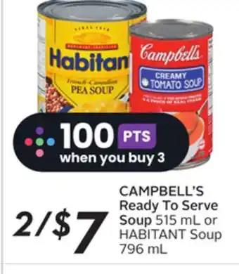 Sobeys Campbell's ready to serve soup offer