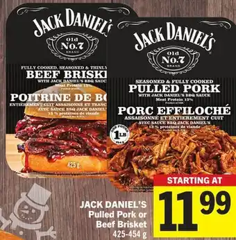 Foodland Jack daniel's pulled pork or beef brisket offer
