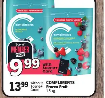 Foodland Compliments frozen fruit 1.5 kg offer