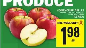 Food Basics Honeycrisp apples offer