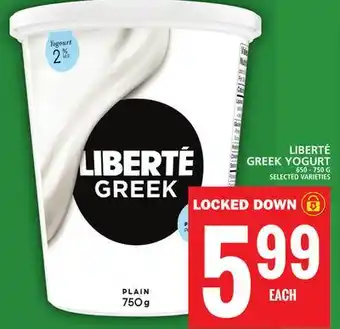 Food Basics Liberté greek yogurt offer
