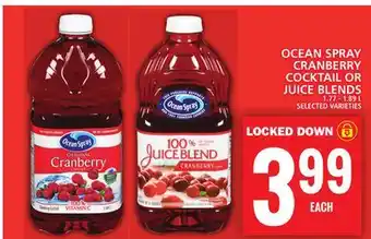 Food Basics Ocean spray cranberry cocktail or juice blends offer