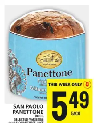 Food Basics San paolo panettone offer