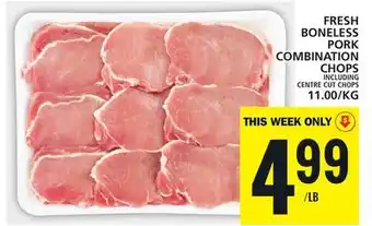 Food Basics Fresh boneless pork combination chops offer