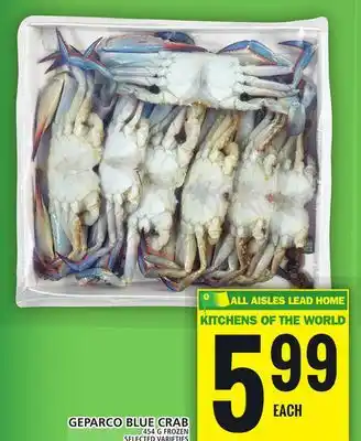 Food Basics Geparco blue crab offer
