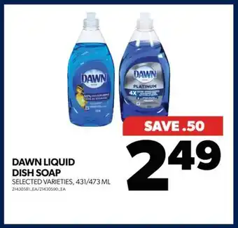 Real Canadian Superstore Dawn liquid dish soap, 431/473 ml offer