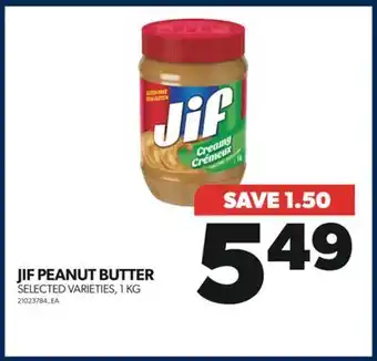 Real Canadian Superstore Jif peanut butter, 1 kg offer