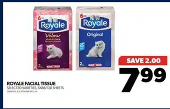 Real Canadian Superstore Royale facial tissue, 6x88/126 sheets offer