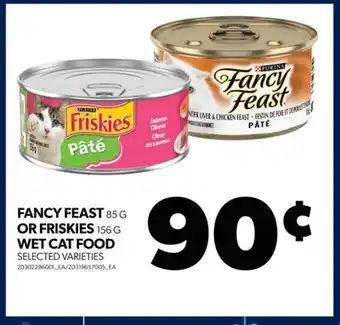 Real Canadian Superstore Fancy feast, 85 g or friskies, 156 g wet cat food offer