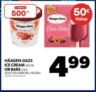 Real Canadian Superstore Häagen-dazs ice cream, 450 ml or bars 3/4's offer