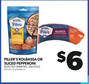 Real Canadian Superstore Piller's kolbassa or sliced pepperoni, 250-375 g offer