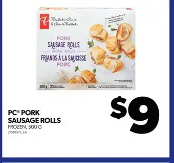 Real Canadian Superstore Pc pork sausage rolls, 500 g offer