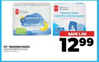 Real Canadian Superstore Pc training pants, 20-44's offer