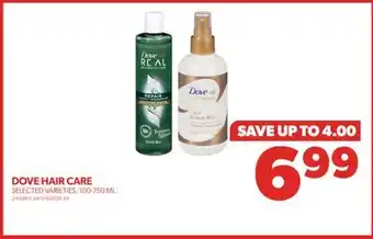 Real Canadian Superstore Dove hair care, 100-750 ml offer