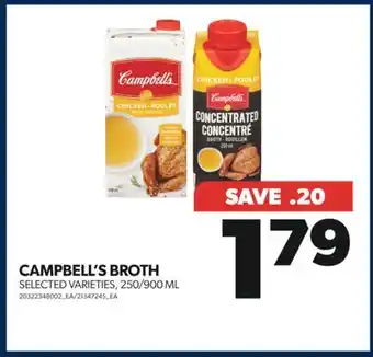 Real Canadian Superstore Campbell's broth, 250/900 ml offer