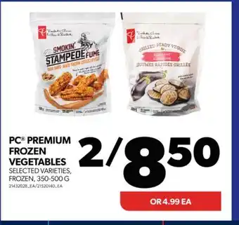 Real Canadian Superstore Pc premium frozen vegetables, 350-500 g offer