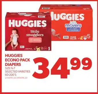 Real Canadian Superstore Huggies econo pack diapers, 60-200's offer