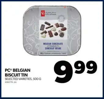 Real Canadian Superstore Pc belgian biscuit tin, 500 g offer