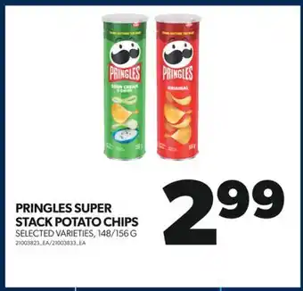 Real Canadian Superstore Pringles super stack potato chips, 148/156 g offer