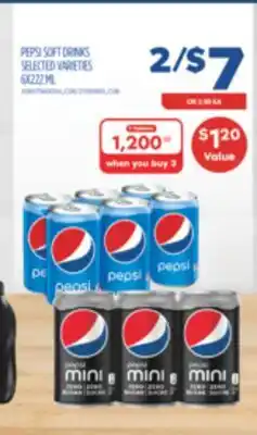 Real Canadian Superstore Pepsi soft drinks, 6x222 ml offer