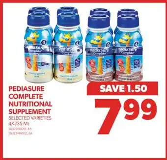 Real Canadian Superstore Pediasure complete nutritional supplement, 4x235 ml offer