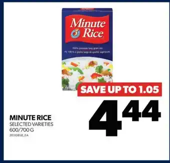 Real Canadian Superstore Minute rice, 600/700 g offer