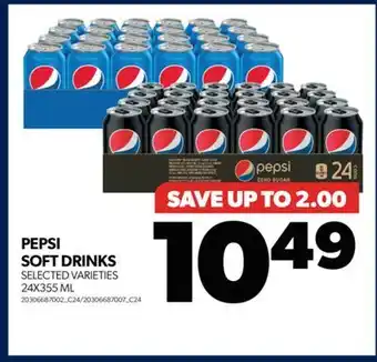 Real Canadian Superstore Pepsi soft drinks, 24x355 ml offer