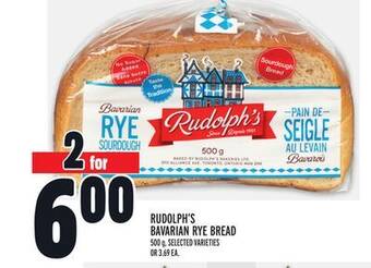 Metro Rudolph's bavarian rye bread offer