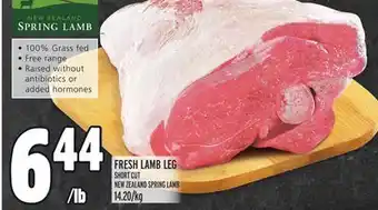 Metro Fresh lamb leg offer
