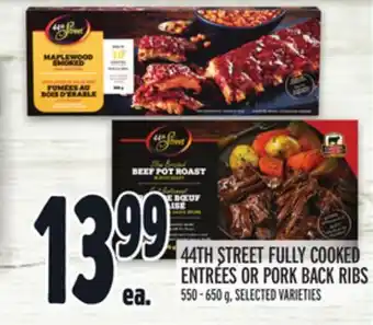 Metro 44th street fully cooked entrées or pork back ribs offer