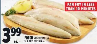 Metro Fresh mediterranean sea bass portion offer