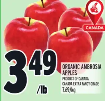 Metro Organic ambrosia apples offer