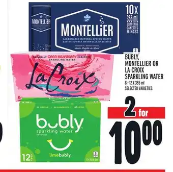 Metro Bubly, montellier or la croix sparkling water offer
