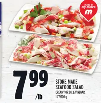 Metro Store made seafood salad offer